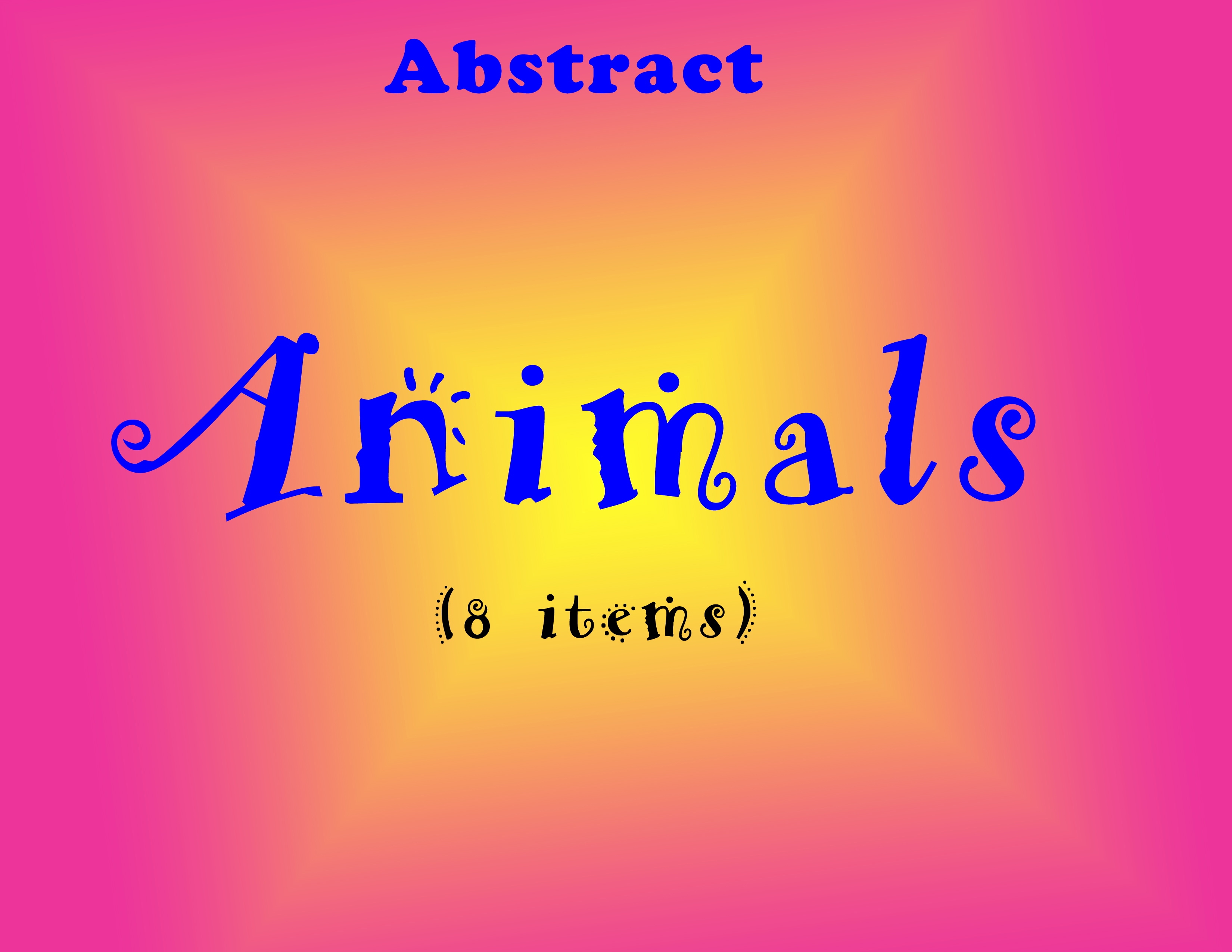 Abstract Animals Title